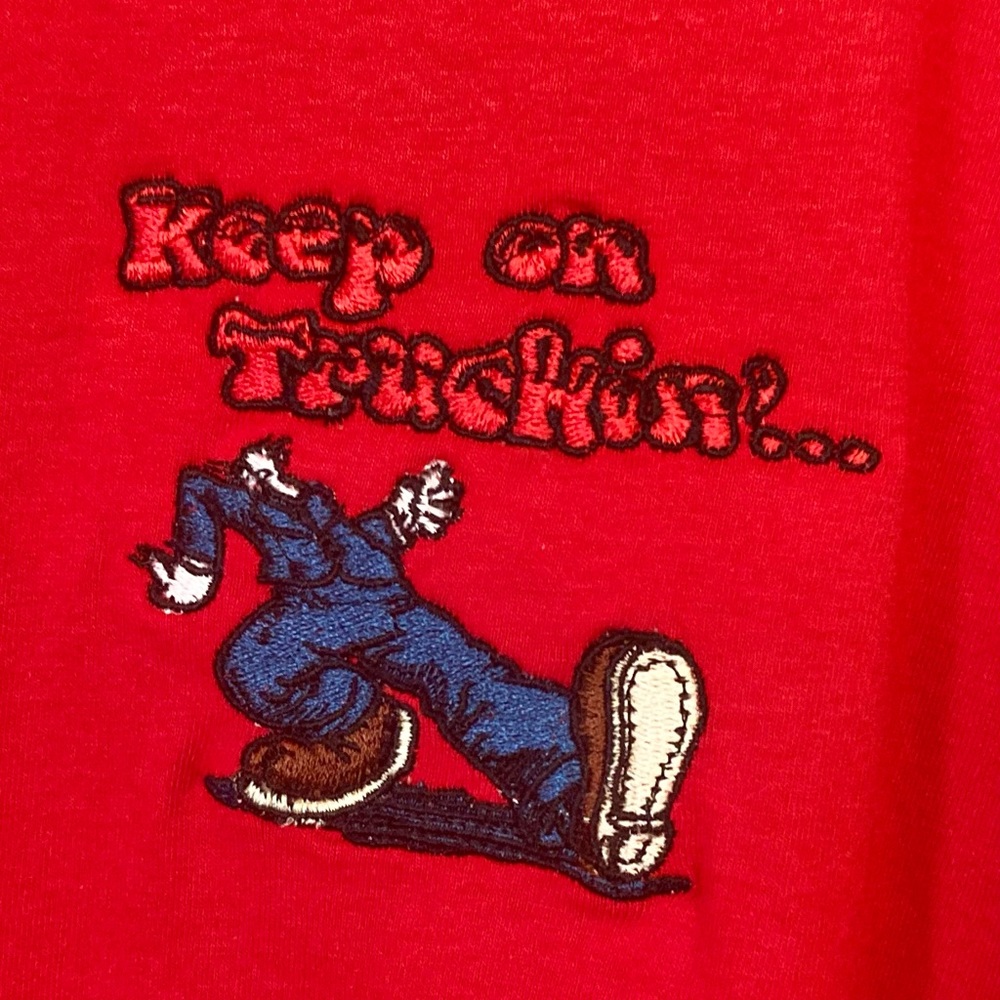 Custom Embroidered Keep On Truckin’ Vintage Style T Shirt Size 2xl